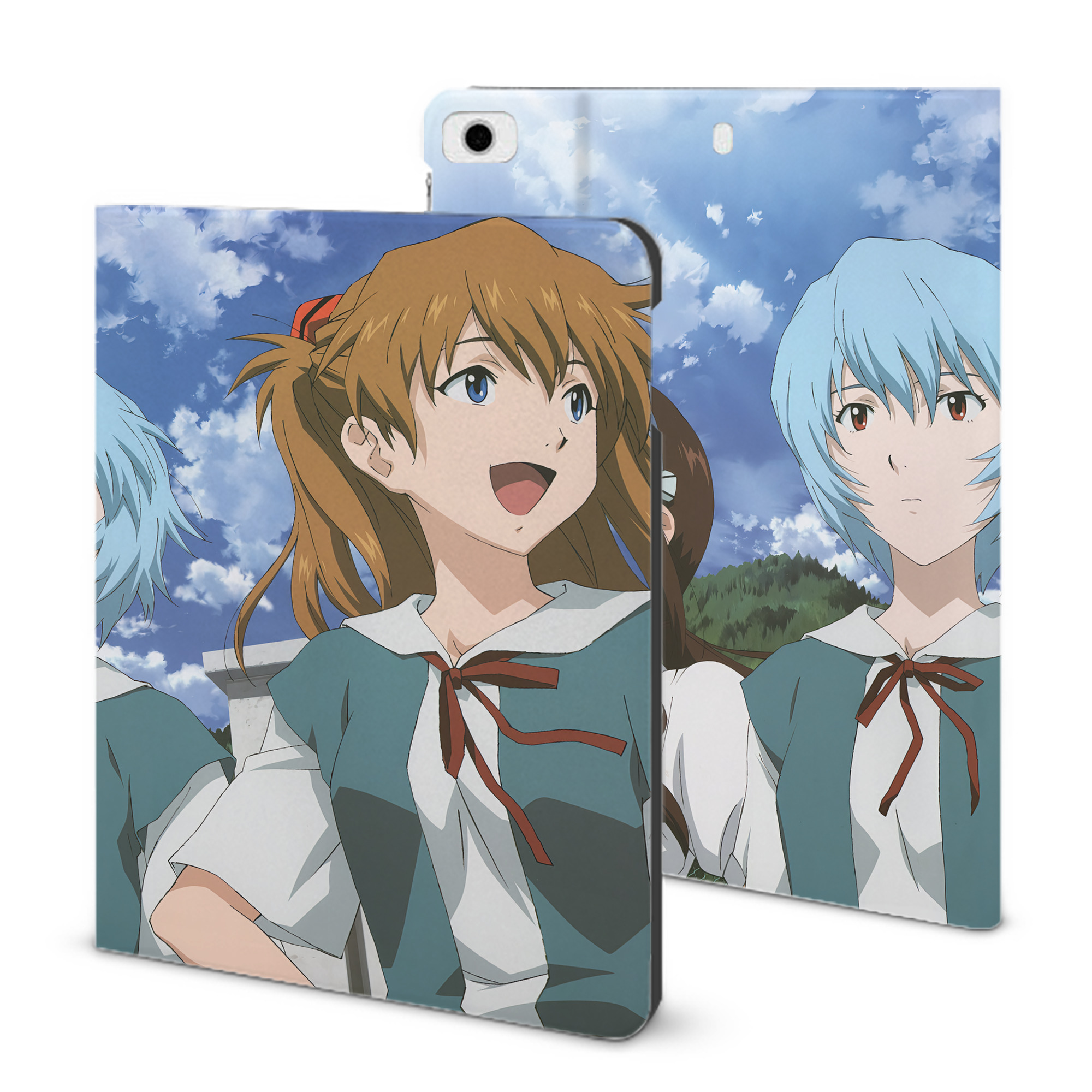 （画像用） EVA 新世紀エヴァンゲリオン IPad ケース ブック型 PUレザー TPU 耐衝撃 軽量 薄型 ペン収納なし 全面保護 IPad 各モデル対応